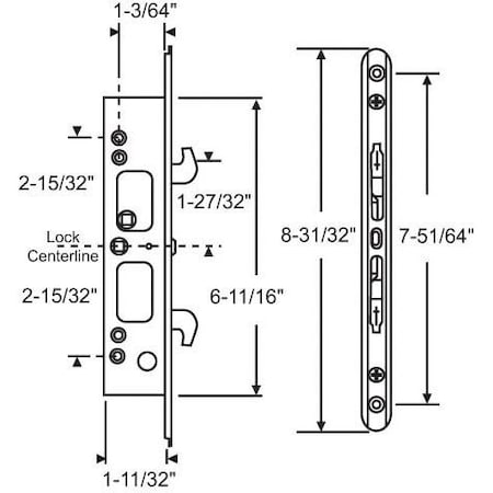 Strybuc Two-Point Mortise Lock 16-460